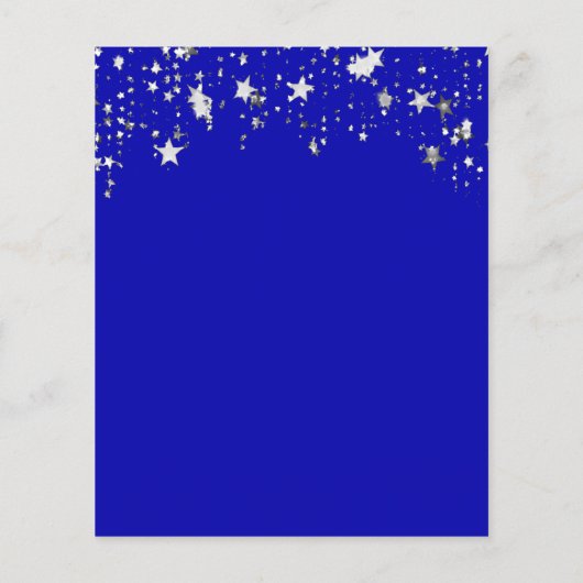 Budget royal blue zilsterstars bruiloft (Achterkant)