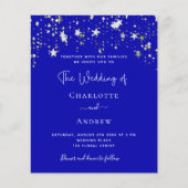 Budget royal blue zilsterstars bruiloft (Voorkant)