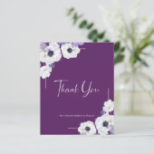 Budget Royal Paars Floral - Hartelijk dank (Staand voorkant)