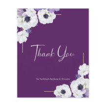 Budget Royal Paars Floral - Hartelijk dank