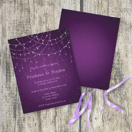 Budget Royal Paars Swirl & String Lights Wedding