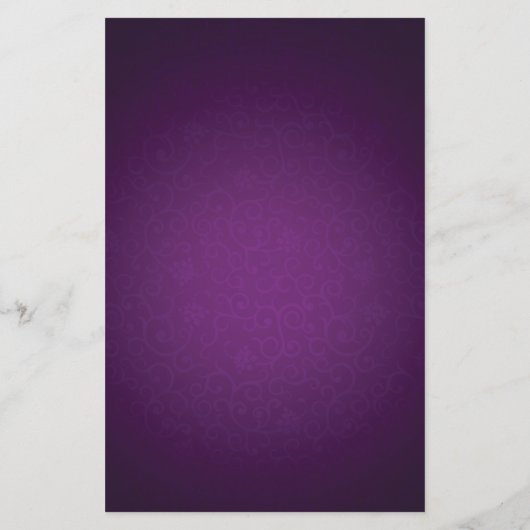 Budget Royal Paarse String Lights Bruiloft Menu (Achterkant)