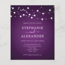 Budget Royal String Lights hoort Paarse bruiloft