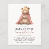Budget Royal Teddy Bear Prinses Meisje Baby shower (Voorkant)