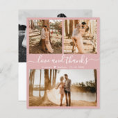 Budget Roze 3 Foto Collage Weddenschap Hartelijk d (Voorkant / Achterkant)