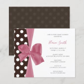 Budget Roze baby Shower Invitaties (Voorkant / Achterkant)