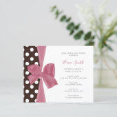 Budget Roze baby Shower Invitaties (Staand voorkant)