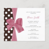 Budget Roze baby Shower Invitaties (Voorkant)