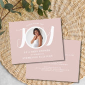 Budget roze Baby shower Uitnodiging