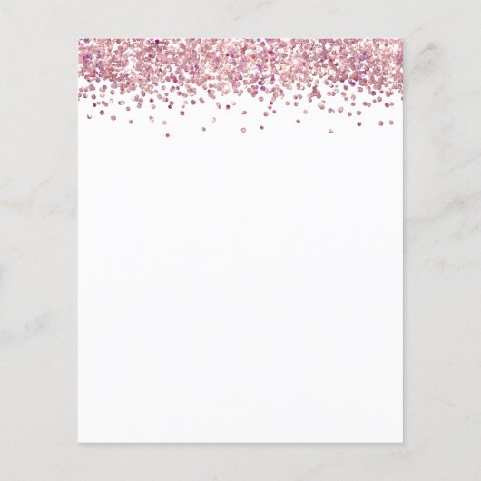 Budget roze Baby shower Uitnodiging (Achterkant)