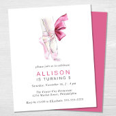 Budget roze ballet toont uitnodiging van de Birthd