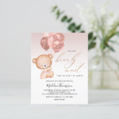 BUDGET roze ballon We kunnen bijna wachten Baby sh (Staand voorkant)