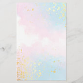 Budget Roze Blauwgroen Waterverven Weddenschappen  (Achterkant)