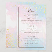 Budget Roze Blauwgroen Waterverven Weddenschappen  (Voorkant / Achterkant)