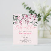 Budget Roze Bloemen Baby in Bloom Baby shower (Staand voorkant)