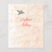 Budget   Roze Bloemen Bluebird Bruiloft (Achterkant)