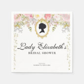 Budget roze bloemen Bridgerton bruidsdouche Servet (Voorkant)