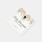 Budget roze bloemen Bridgerton bruidsdouche Servet (Hoek)