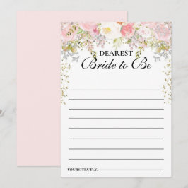 Budget roze Bloemen Bridgerton Vrijgezellenfeest Kaart