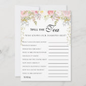 Budget roze Bloemen Bridgerton Vrijgezellenfeest Kaart (Voorkant)