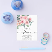 BUDGET Roze Bloemenliefde is in bloei Vrijgezellen Flyer (Enkel)