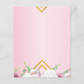 Budget Roze Bloemige Geometrische Save The Date (Achterkant)