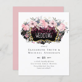 Budget Roze Bloemige Moderne Meisjesachtige Bruids