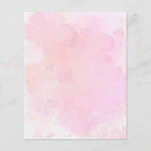 Budget Roze Bloemige Olifant Meisje 1e Verjaardag (Achterkant)