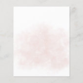 Budget roze bloemrijke zomer bruidsmeisje uitnodig flyer (Achterkant)