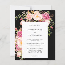 Budget Roze Blos Grote Bloemen Zwart 2 Trouw