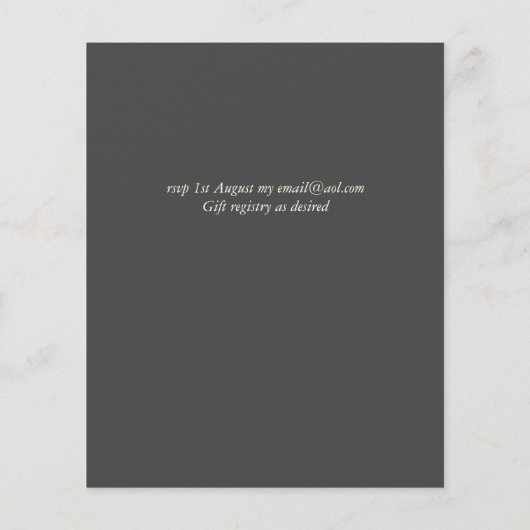 Budget Roze Blush Bloemen Bruiloft Ampersand (Achterkant)