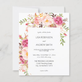 Budget Roze Blush Floral White 2 Weddenschap