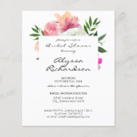 Budget Roze Blush White Floral Vrijgezellenfeest F