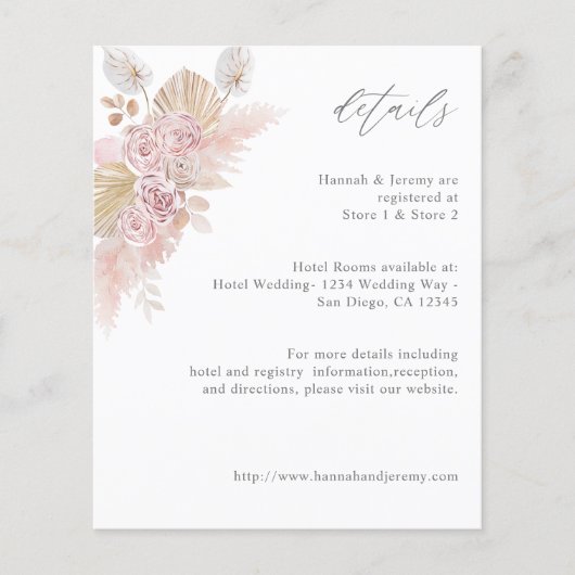 Budget Roze Boho Bloemendetails (Voorkant)