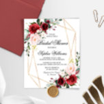 Budget Roze & Bourgogne Bridal Shower Uitnodiging<br><div class="desc">Houd er rekening mee dat enveloppen NIET bij dit ontwerp zijn inbegrepen. Als je enveloppen nodig hebt, controleer je collectie of koop je deze los van de markt. NEEM NOTA van alle papier/kaarttypes en grootte en wat inbegrepen is en wat NIET alvorens uw orde te plaatsen is. Het begrotingsbereik kan...</div>