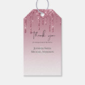BUDGET Roze bruidsbruideweddenschap Cadeaulabel (Voorkant)