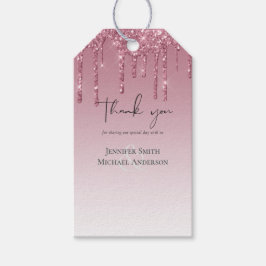 BUDGET Roze bruidsbruideweddenschap Cadeaulabel