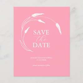 Budget Roze Bruiloft Save The Date Flyer