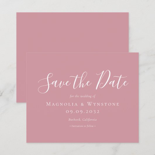 BUDGET roze bruinbruin bespaart de datum (Voorkant / Achterkant)