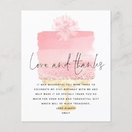 Budget roze Cake Script 21st Birthday Dank u