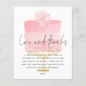 Budget roze Cake Script 50th Birthday Dank u (Voorkant)