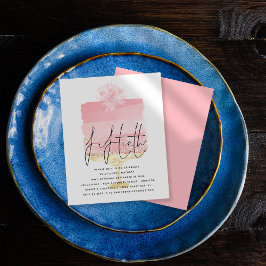 Budget roze Cake Script 50th Birthday Invitation