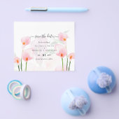 BUDGET Roze Calla lelie Trouw Save the Date QR-cod Flyer (Enkel)