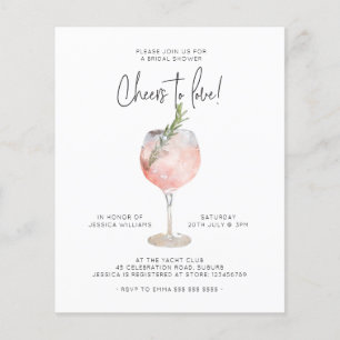 Budget Roze Cheers to Love Vrijgezellenfeest Uitno Flyer