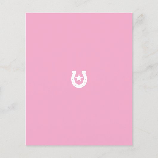 Budget roze disco eerste rodeo meisje eerste verja (Achterkant)