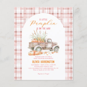 BUDGET Roze Een beetje Pumpkin Truck Baby shower