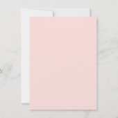 Budget Roze Elegant Bloemen Botanisch Baby shower Kaart (Achterkant)