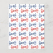 Budget Roze en Blauwe Bogen Gender Reveal Party Ka (Achterkant)