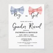 Budget Roze en Blauwe Bogen Gender Reveal Party Ka (Voorkant)
