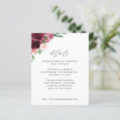 Budget Roze en Bourgogne Floral 7 — Gegevens (Staand voorkant)